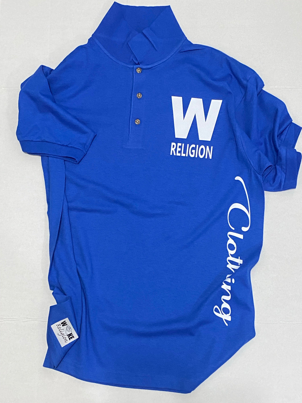 Woke Religion Polo- Royal Blue