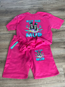 Out at he Mud/ Pink Heat Colorway