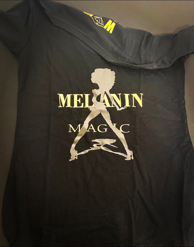 Melanin Magic V-Neck- Black