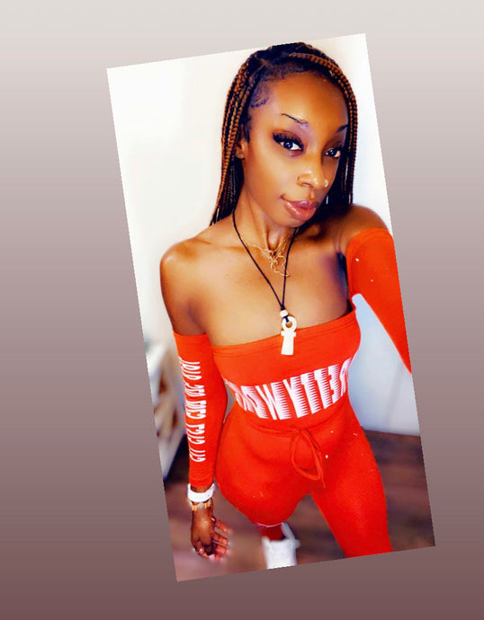 Prettywoke off shoulder jump suit.