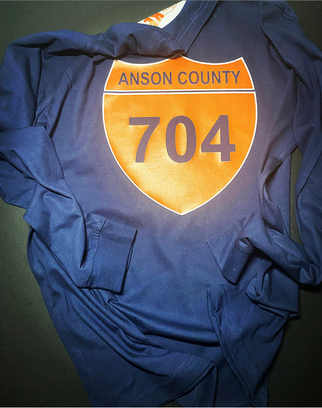 Anson County Long Sleeve Shirt -Navy Blue