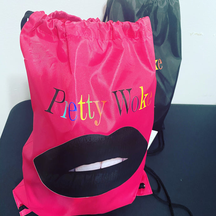 Prettywoke Pink Zipper Backpack