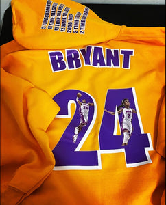 Kobe Bryant Hoodie-Gold