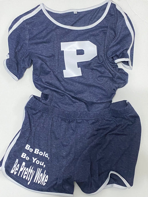 Pretty Woke Varsity Dark Blue