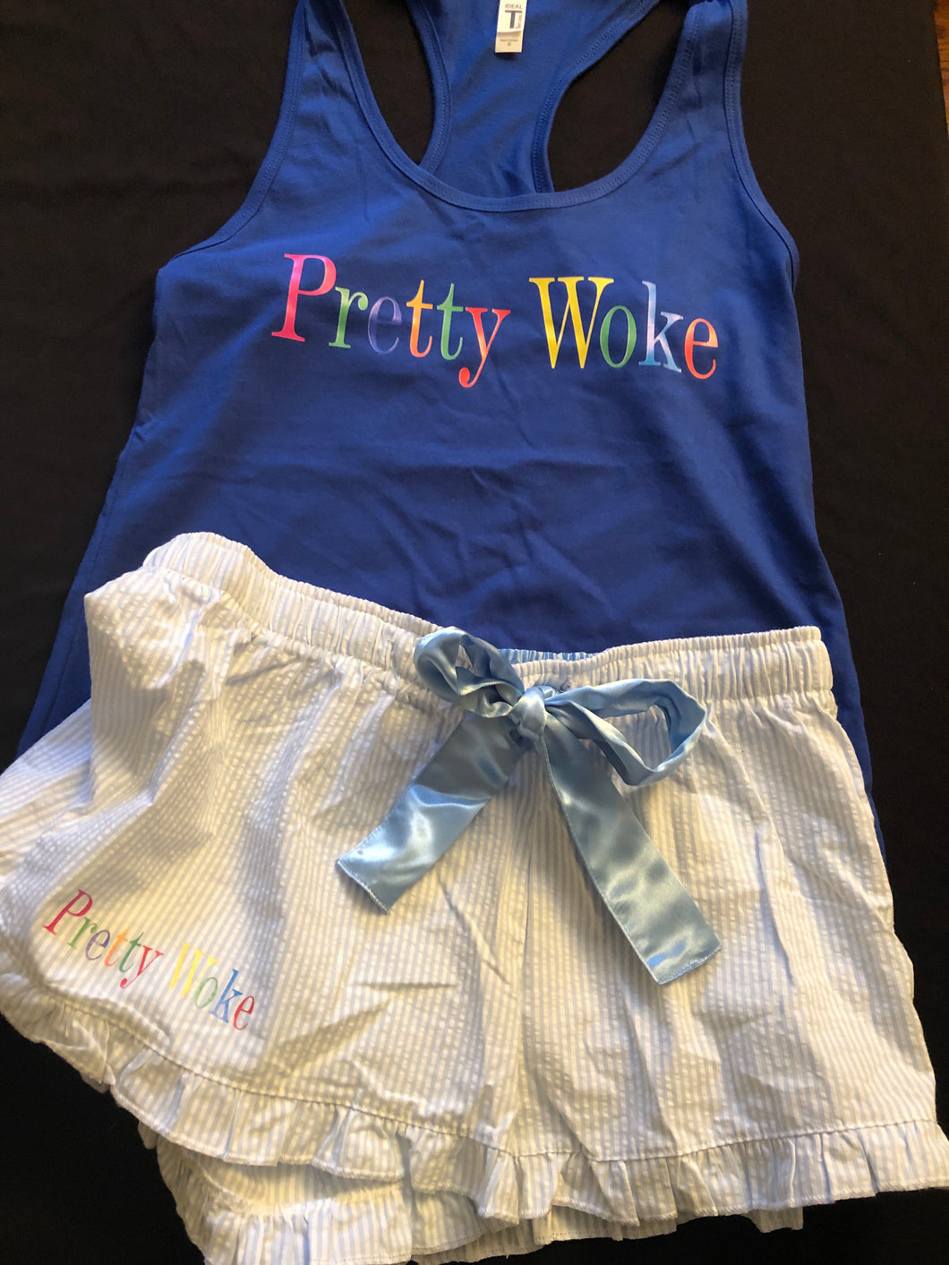 Pretty Woke Bedroom Blue Night Set