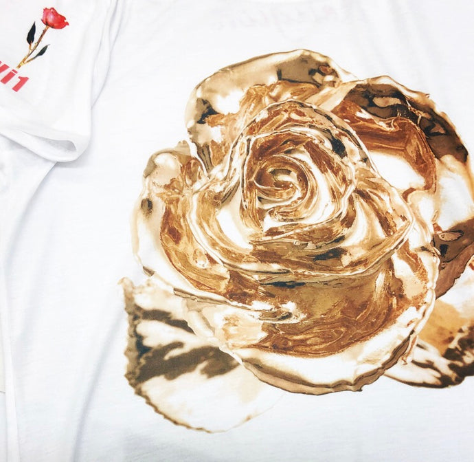 Woke Religion Golden Rose T-Shirt Vi1 Edition